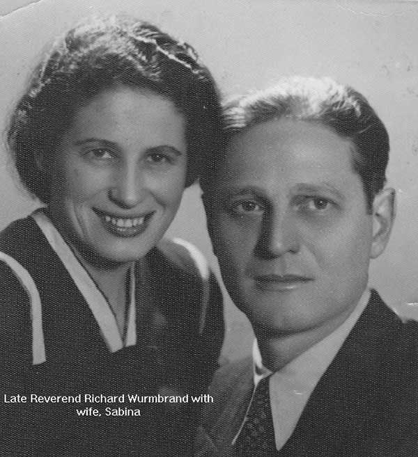Pastor Richard Wurmbrand and wife Sabina